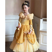 YFY秋冬女童贝儿公主高定复古宫廷风连衣裙公主裙生日礼服万圣节