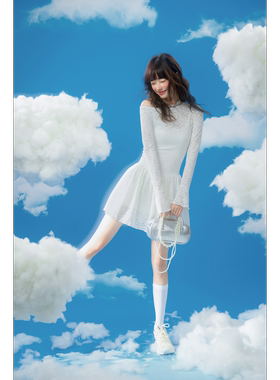 DUBZZY【天使精灵】蕾丝设计感真两件仙女欧若风连衣裙女L149S24Z