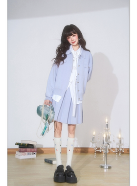 DUBZZY 【奶油航海家】原创设计重工多裁片千金风毛织套装M242S25