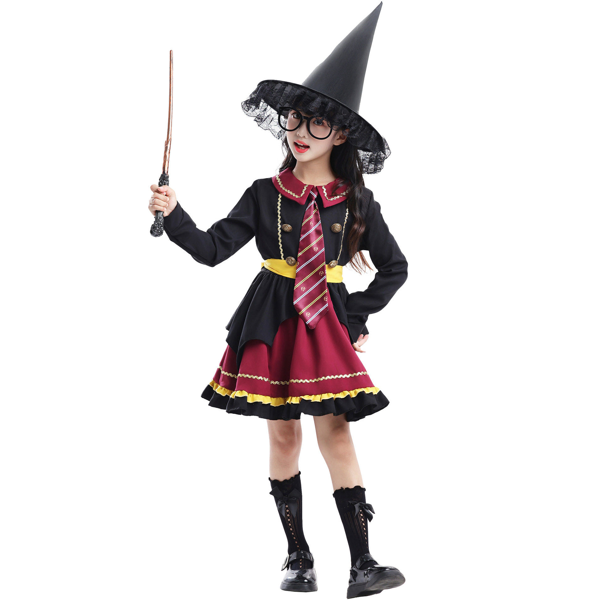 儿童哈利波特魔法袍亲子装女童戏