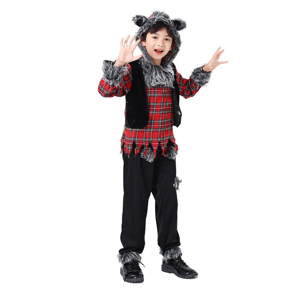 角色扮演派对儿童狼人装扮服装