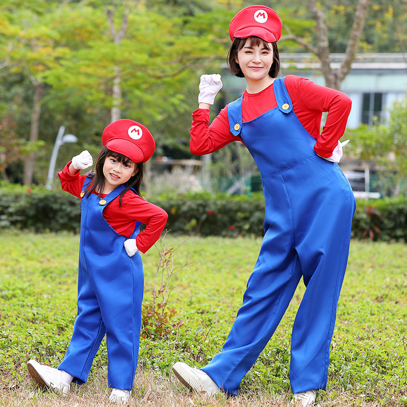 背带裤cosplay亲子演出服玛丽