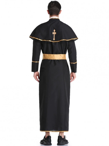M-XL костюм священника на Хэллоуин, древнегреческий и римский маскарадный миссионерский халат, мужской костюм для выступлений
