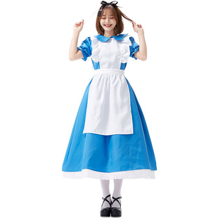 万圣节爱丽丝女仆COSPLAY演出服童话话剧舞台游戏 costume
