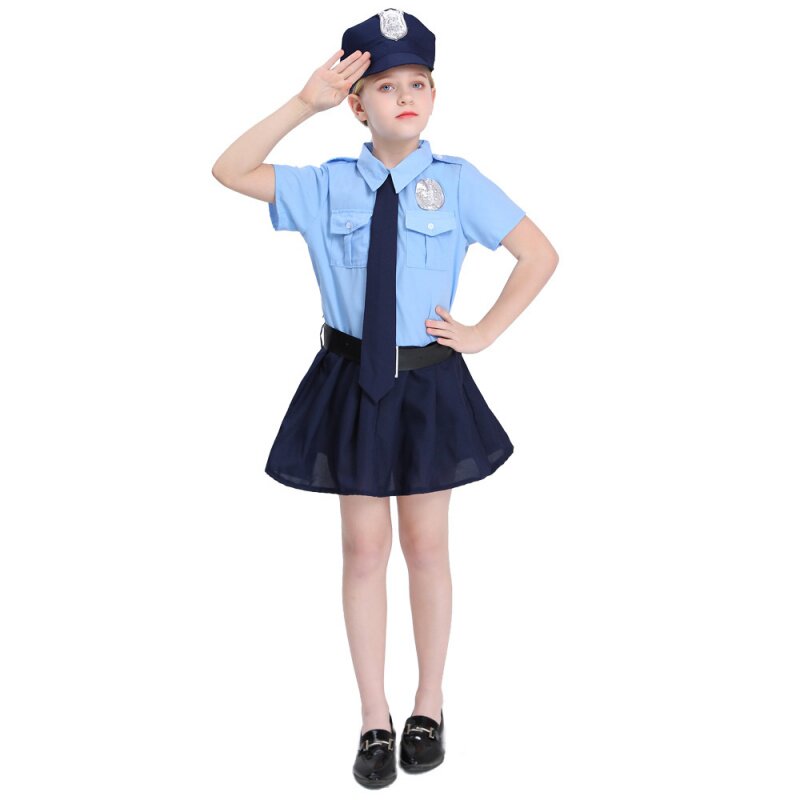可爱女孩小警察万圣节Cospl