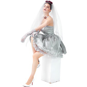 万圣节鬼新娘cosplay连衣裙成人化妆舞会酒吧派对舞台装