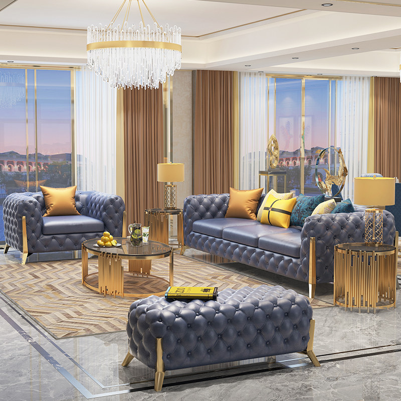 后现代轻奢皮沙发组合三人位简约美式小户型客厅真皮头层牛皮现货|msdalam kategori perabot kediaman, SOFA, sofa kulit - dari Buy2taobao.com untuk memberikan perkhidmatan ejen Taobao profesional membeli