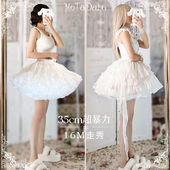 45cm暴力日常微蓬Lolita裙撑洛丽塔黑色无骨A衬 软纱30 短款