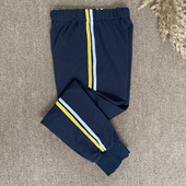 舒适运动裤 拼接黄白杠收口校裤 中小学生男女纯棉校服裤 春秋冬季
