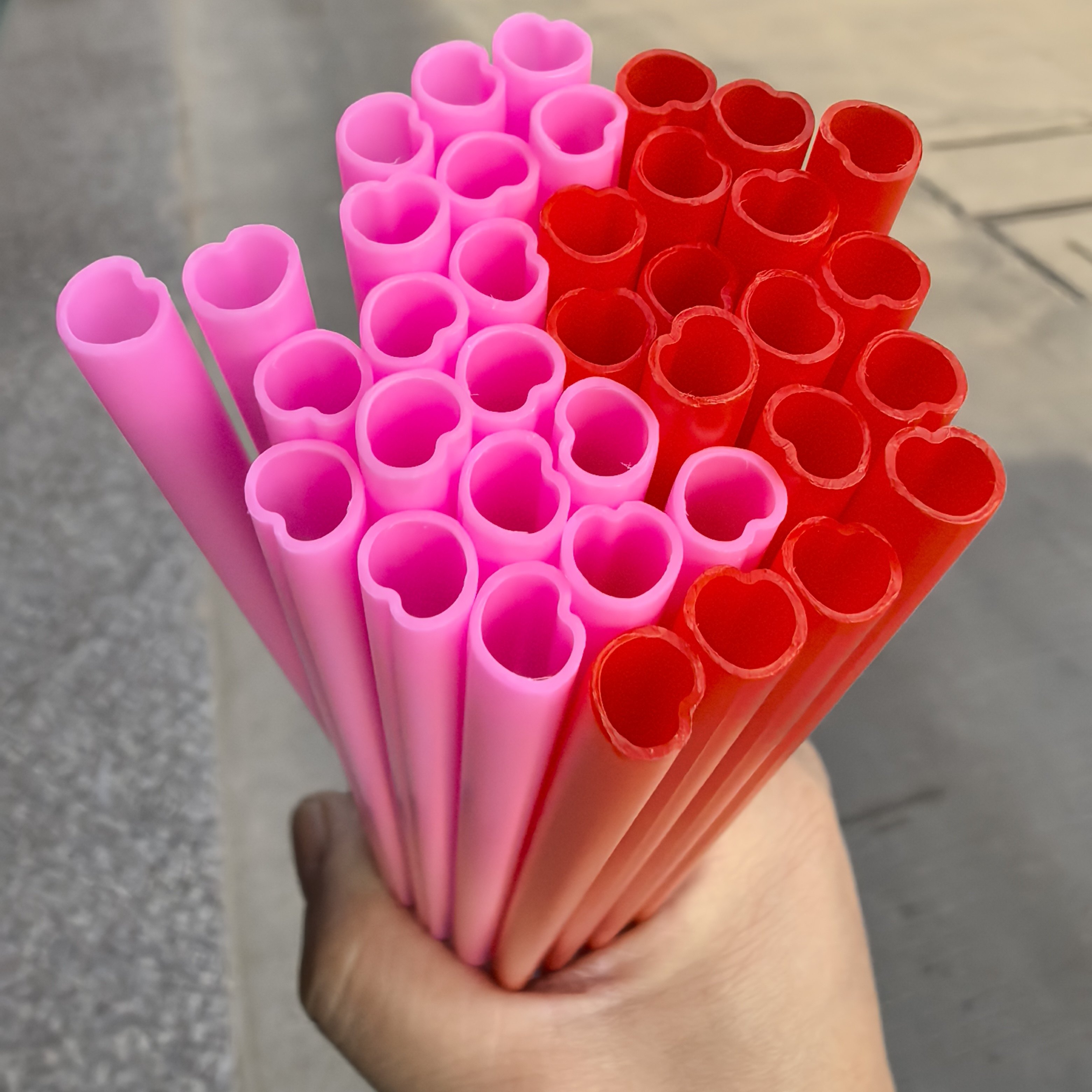 食品级加厚粉红色爱心塑料吸管女生高颜值ins小众保温杯个性吸管,餐饮具,吸管,淘宝优惠券,粉丝福利购,淘宝优惠卷