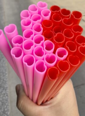 韩国网红同款ins爱心吸管