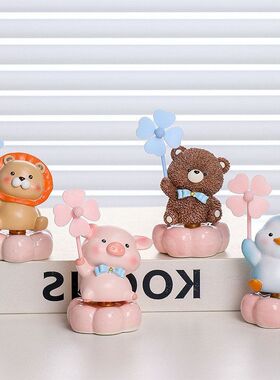 情绪管理可爱动物摆件家居工位