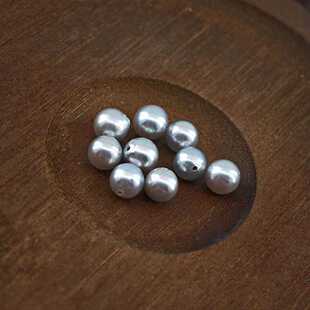 天然海水真多麻珍珠天然淡水珍珠再生珠松石蜜蜡散珠配件