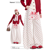 NERESUM美式 潮牌垂感宽松阔腿休闲裤 字母刺绣星星满印卫裤 女新款