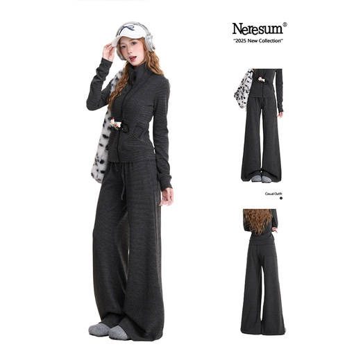 NERESUM韩系条纹运动两件套