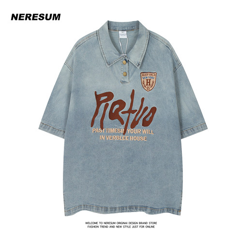 Neresum美式复古短袖POLO衫女