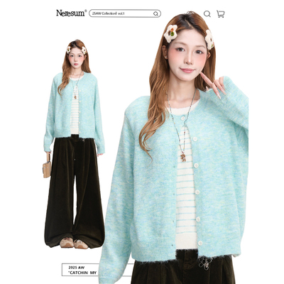NERESUM韩系高级感开衫毛衣
