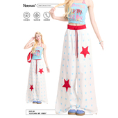 饰工装 裤 女轻亚风宽松阔腿裤 NERESUM五角星装 速干直筒休闲裤 子