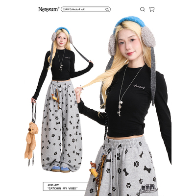 NERESUM韩系刺绣蝴蝶结绑带长袖