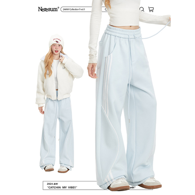 NERESUM美式嘻哈加绒卫裤运动裤