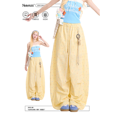 NERESUM多巴胺波点阔腿休闲裤