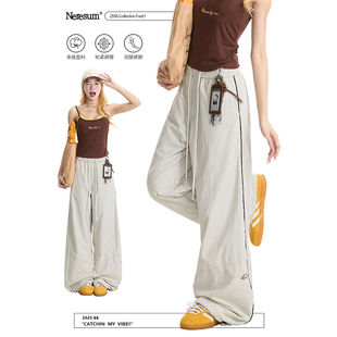 子女美式 宽松轻薄直筒休闲裤 户外徒步伞兵工装 夏季 裤 NERESUM裤