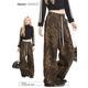 子女工装 裤 美式 Neresum豹纹裤 复古ins潮牌嘻哈街舞休闲宽松直筒裤