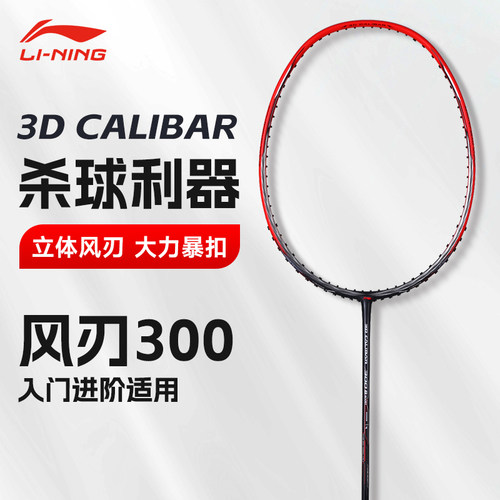 李宁风刃300专业速度型羽毛球拍
