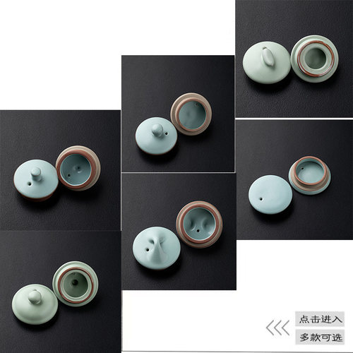 汝窑开片茶壶盖子可养石瓢西施