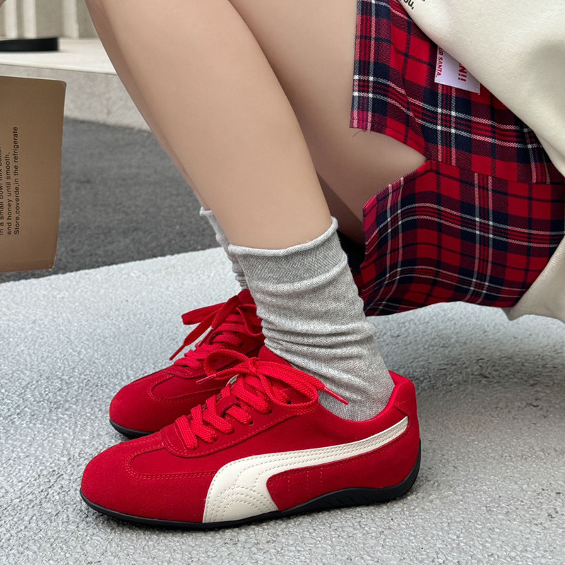 MEMA休闲真皮赛车跑鞋