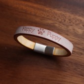 手工真牛皮学生细手环puppy定制磁扣颈圈Mbox情侣男女choker脚环