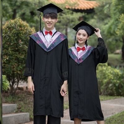 学士服大学生男女毕业礼服学院风班服硕士披肩文科成人通用学位服