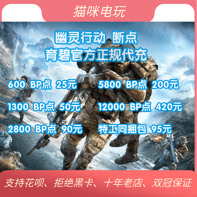 PC游戏steam幽灵行动币充值 断点BP点数DLC充值Uplay特工捆