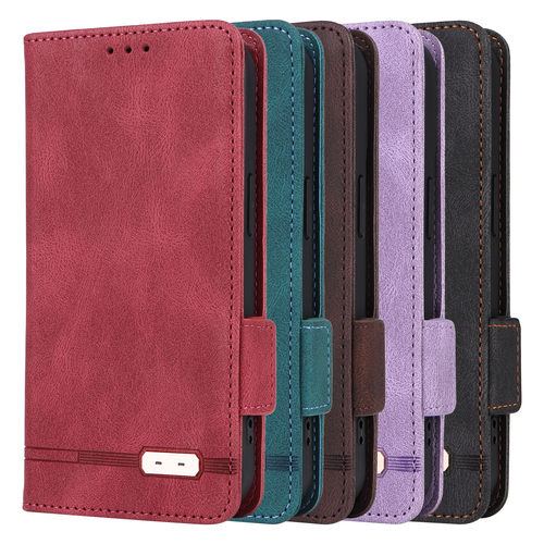 适用于三星Galaxy A10 M10 A20 A30 A20E A40 A50S A70 A30S商务纯色防摔插卡钱包支架电话手机壳皮套