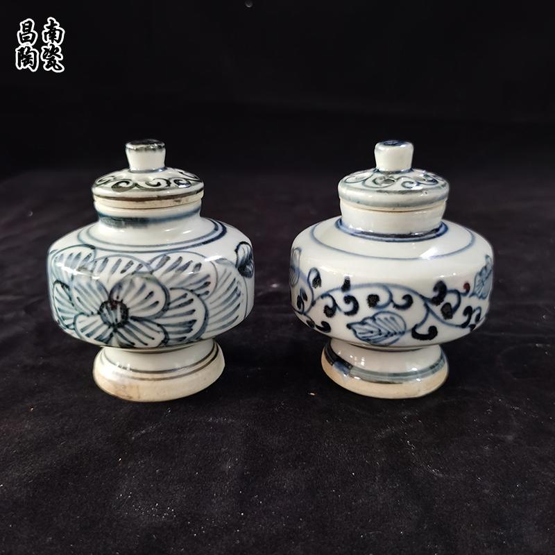 仿明香熏炉青花手绘檀香炉老瓷器老物件景德镇茶楼民宿摆件古风