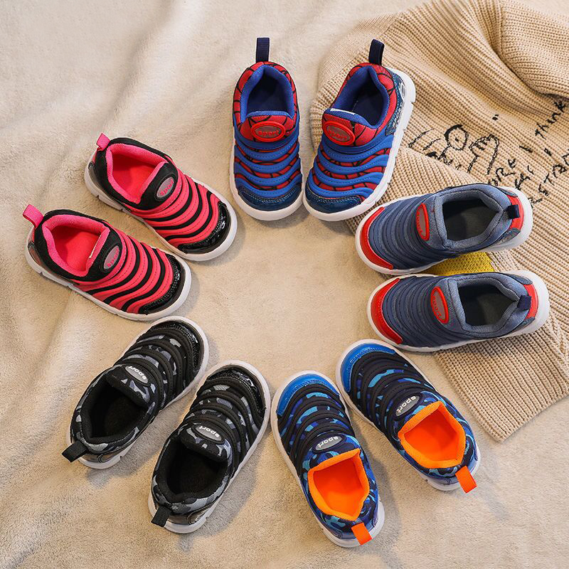 软底儿童毛毛虫童鞋春秋男童女童鞋跑步鞋小孩旅游鞋休闲运动鞋子