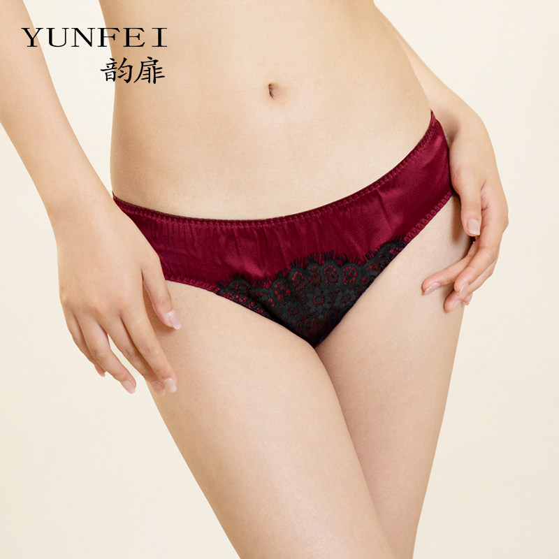 高端四季桑蚕丝内裤双层蚕丝裆底黑色花边拼接三角裤女士真丝内裤,女士内衣/男士内衣/家居服,女三角裤,淘宝优惠券,粉丝福利购,淘宝优惠卷