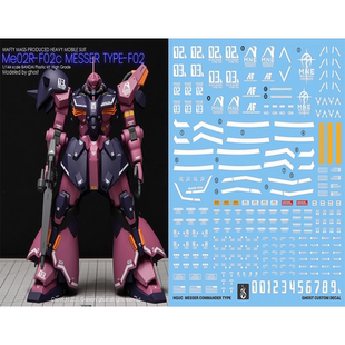 炎 GHOST HGUC 梅萨F02型 闪光的哈萨维 指挥官机 高达 荧光水贴