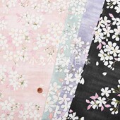 日本进口纯棉樱花竹节棉暗十字底连衣裙衬衫 手工拼布和风衣服布料