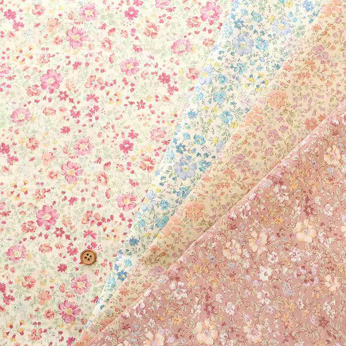 50cm日本进口纯棉60支碎花田园清新手工DIY服装抱枕105cm幅宽面料