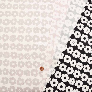 日本进口纯棉牛津布料连衣裙衬衫手工拼布艺娃衣单色小花欧风面料