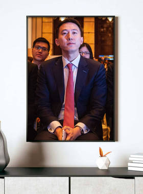 周受资装饰画励志人物办公室壁画