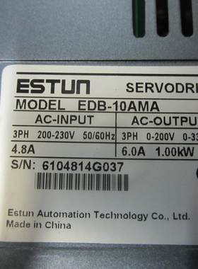 ESTUN 埃斯顿 伺服放大器 驱动器 EDB-10AMA 1KW EDB-10APA