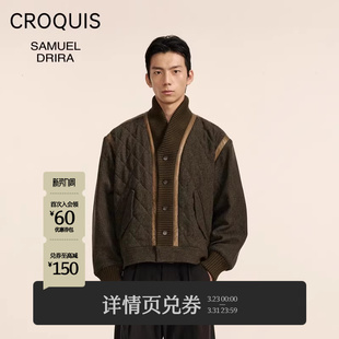 Samuel 休闲宽松棉衣短款 Drira联名 秋冬新款 绵羊毛外套 速写男装