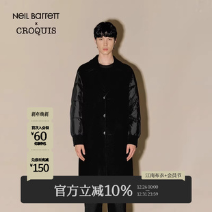 Neil 拼接毛呢大衣休闲长款 Barrett联名 秋冬新款 外套 速写男装