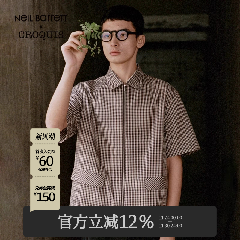 速写商场同款衬衫短袖衬衫