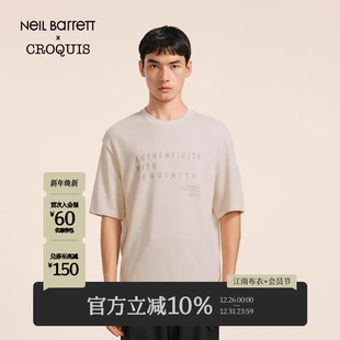 Neil 休闲宽松短袖 Barrett联名 秋冬新款 T恤印花潮 速写男装
