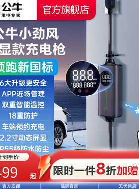 公牛便携随车充电枪新能源电动汽车充电枪桩特斯拉比亚迪
