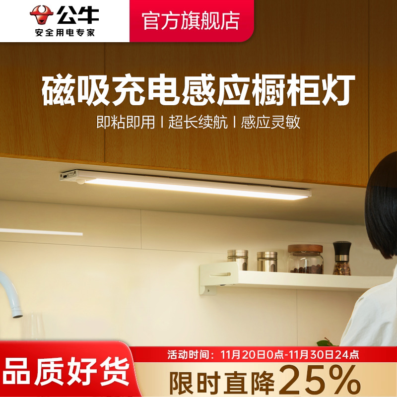 公牛充电橱柜灯led感应灯