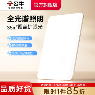 公牛护眼客厅吸顶灯led卧室超薄房间灯2026年新款 超亮主灯灯具